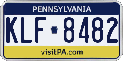 PA license plate KLF8482