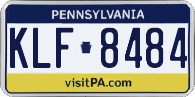 PA license plate KLF8484