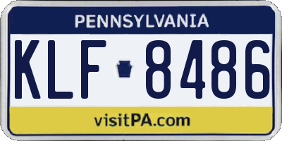 PA license plate KLF8486
