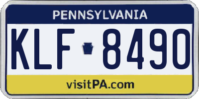 PA license plate KLF8490