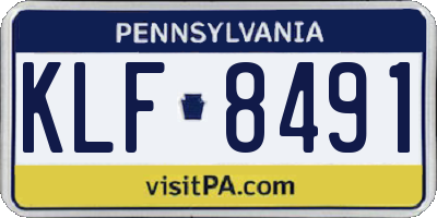 PA license plate KLF8491