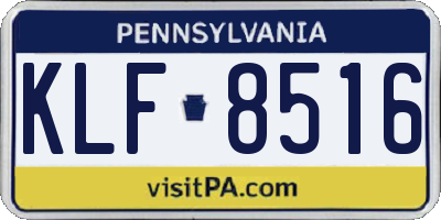 PA license plate KLF8516