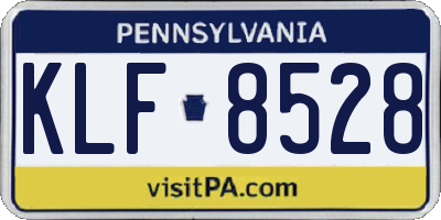 PA license plate KLF8528