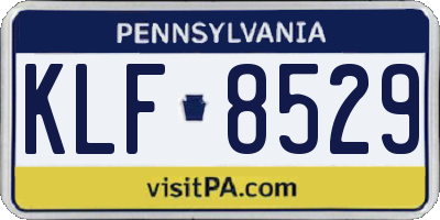 PA license plate KLF8529
