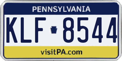 PA license plate KLF8544