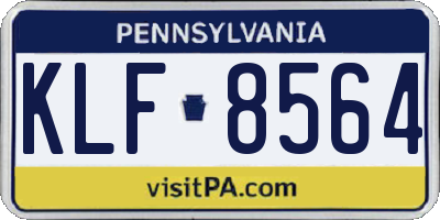 PA license plate KLF8564