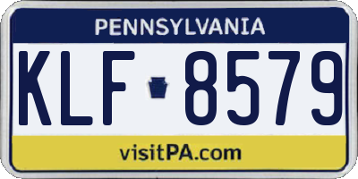 PA license plate KLF8579