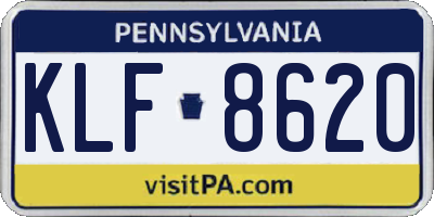 PA license plate KLF8620