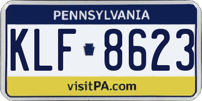 PA license plate KLF8623