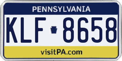 PA license plate KLF8658