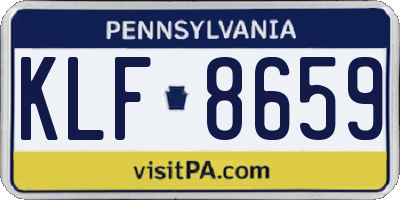 PA license plate KLF8659