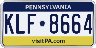 PA license plate KLF8664