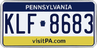PA license plate KLF8683