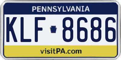 PA license plate KLF8686
