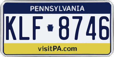 PA license plate KLF8746