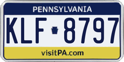 PA license plate KLF8797