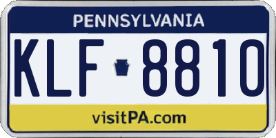 PA license plate KLF8810