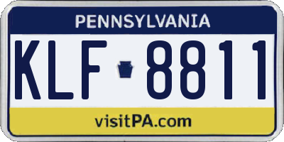 PA license plate KLF8811