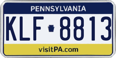 PA license plate KLF8813
