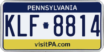 PA license plate KLF8814