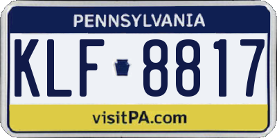 PA license plate KLF8817