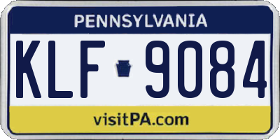 PA license plate KLF9084