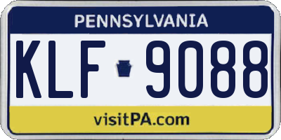 PA license plate KLF9088