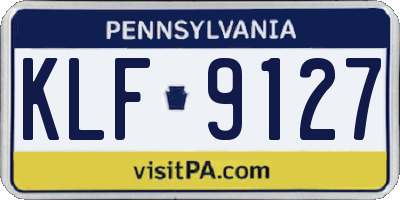 PA license plate KLF9127