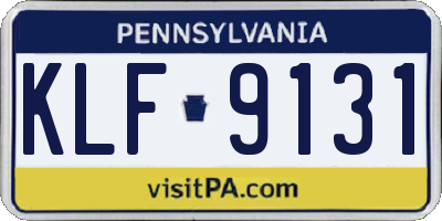 PA license plate KLF9131