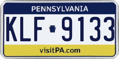 PA license plate KLF9133
