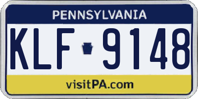 PA license plate KLF9148