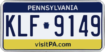 PA license plate KLF9149