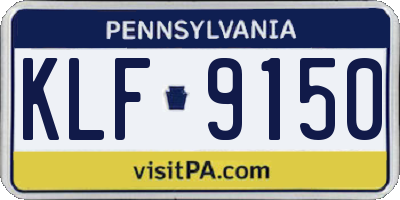 PA license plate KLF9150