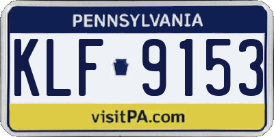 PA license plate KLF9153