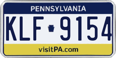 PA license plate KLF9154