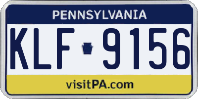 PA license plate KLF9156
