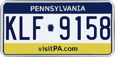 PA license plate KLF9158