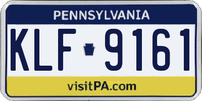 PA license plate KLF9161
