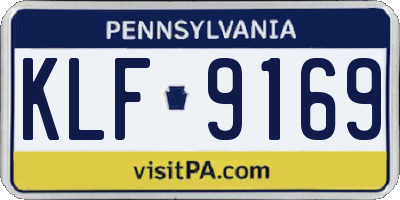 PA license plate KLF9169