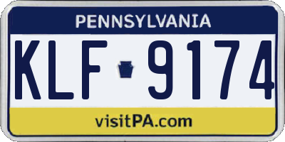 PA license plate KLF9174
