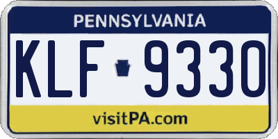 PA license plate KLF9330