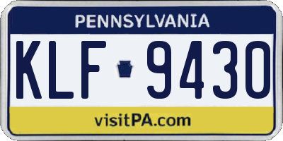 PA license plate KLF9430