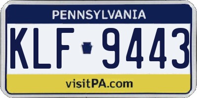 PA license plate KLF9443