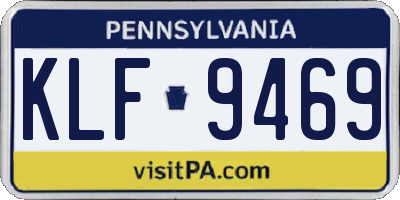 PA license plate KLF9469