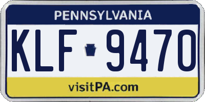 PA license plate KLF9470