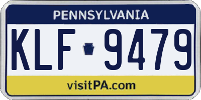 PA license plate KLF9479