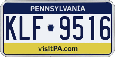 PA license plate KLF9516