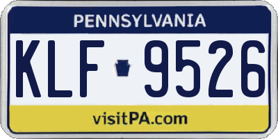 PA license plate KLF9526