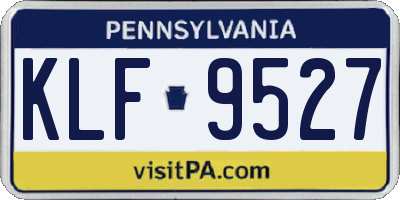 PA license plate KLF9527