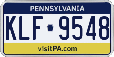 PA license plate KLF9548